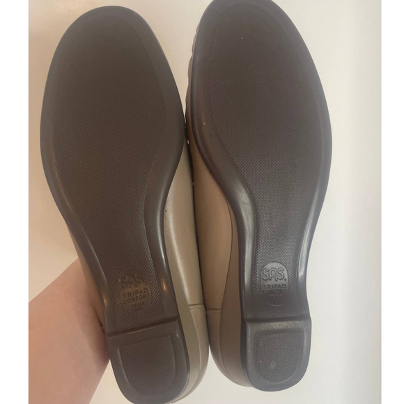 SAS Easier Leather Comfort Slip On Wedge Loafer Womens SZ 8.5 NARROW - Picture 9 of 13